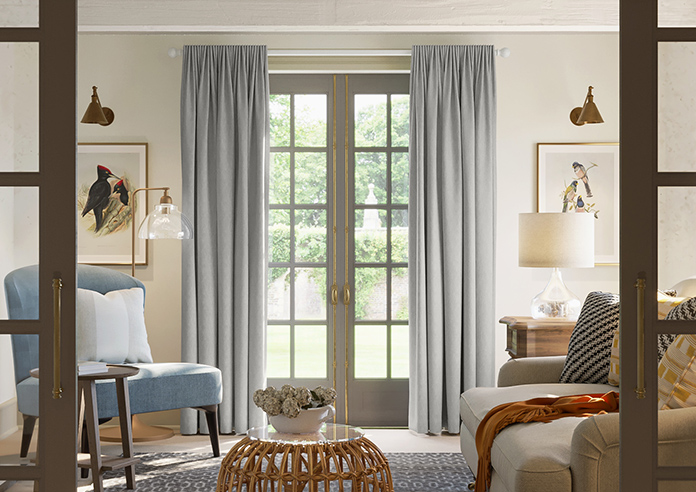 Genoa Faux Silk (Blackout), Silver Shimmer - Made to Measure Curtains - Image 3